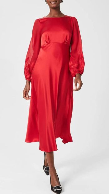 hobbs-london-midi-red-silk-dress