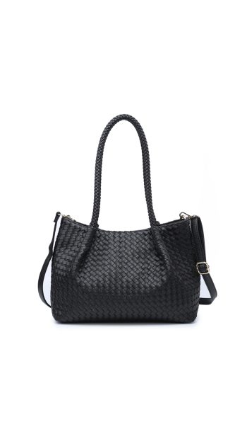 black-woven-shoulder-handbag-with-zip-closure-on-top